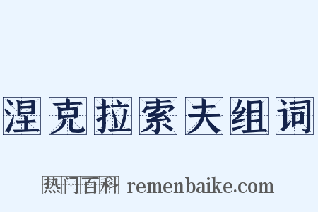 涅克拉索夫组词是什么意思的图片